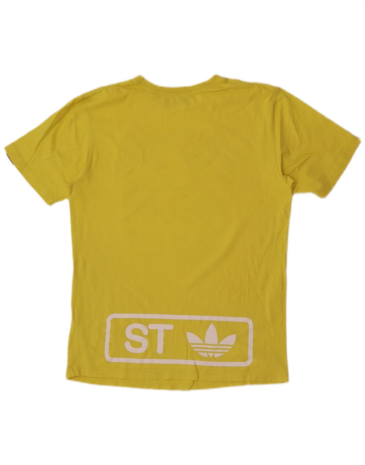 Adidas T-Shirt Graphique Homme Jaune Moyen Coton