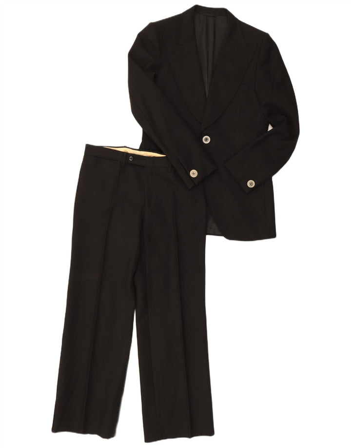 Facis Costume 2 pièces 1 bouton pour femme IT 48 Medium W30 L29 Laine noire