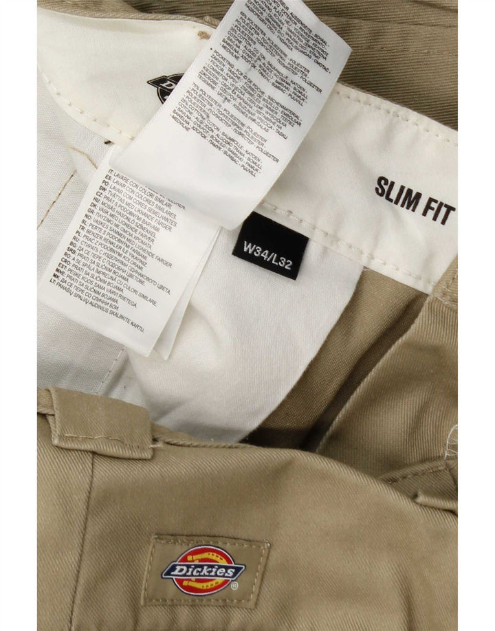 Dickies Pantalon Chino Coupe Slim Homme W34 L32 Kaki Polyester