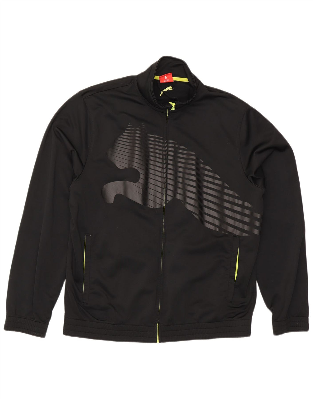 Puma Veste de survêtement graphique pour hommes, grand, noir, polyester