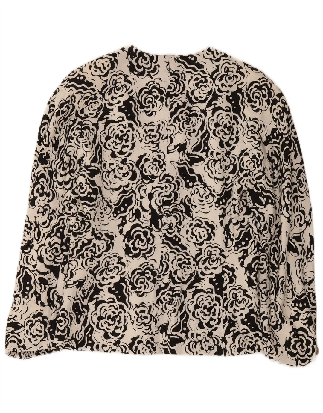 Max Mara Veste blazer à 4 boutons pour femme UK 12 en polyester floral blanc moyen