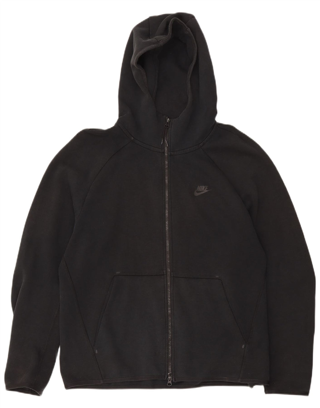 Nike Pull à capuche zippé pour homme Grand coton noir