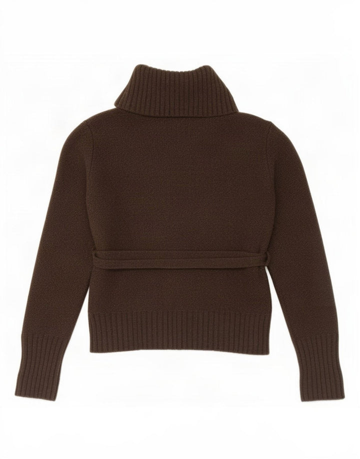 Joules Pull court à col roulé pour femme UK 12 Laine kaki moyen