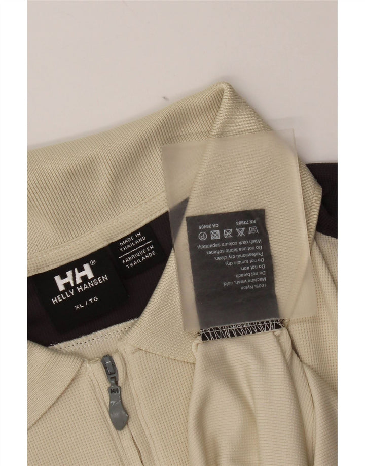 Helly Hansen Polo Homme XL Off White Colorblock Nylon