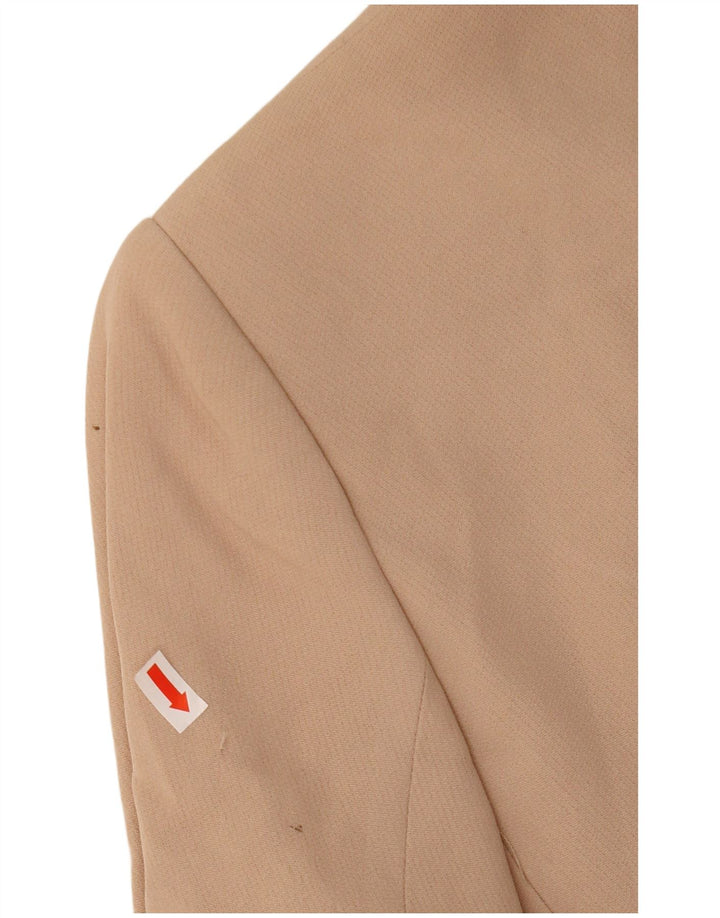 Massimo Dutti Veste Blazer 1 Bouton Femme EU 38 Petit Acrylique Beige