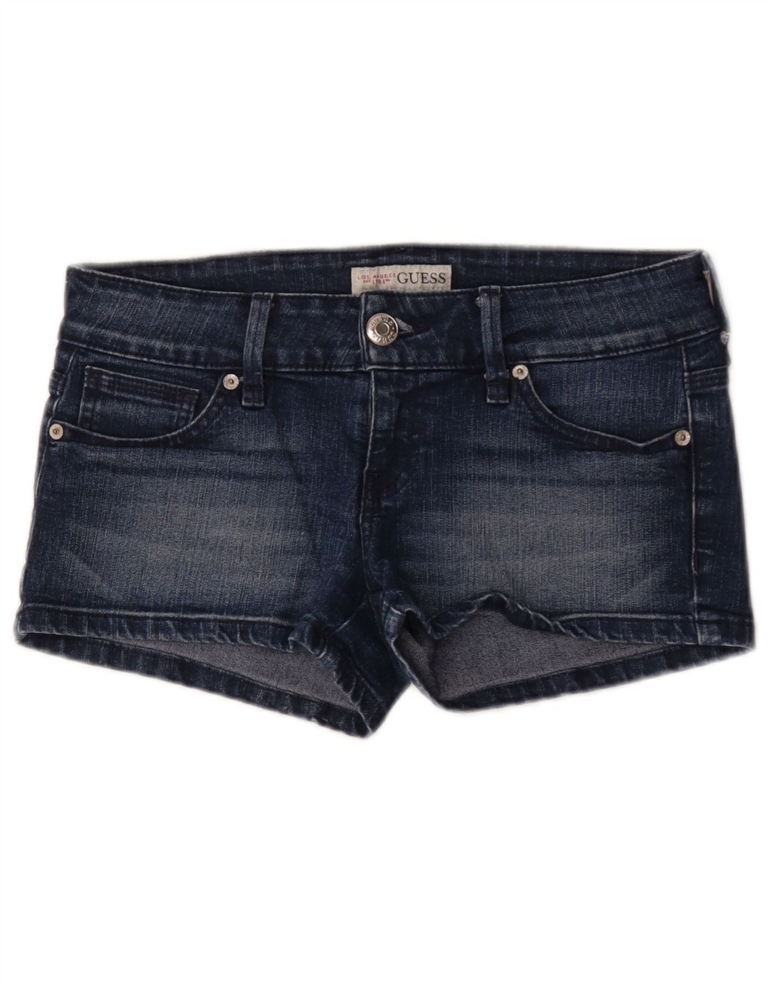 Guess Short En Jean W29 Femme Bleu Moyen Coton