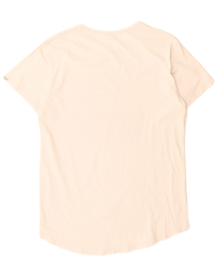 Timberland T-Shirt Graphique Homme Blanc Moyen Coton