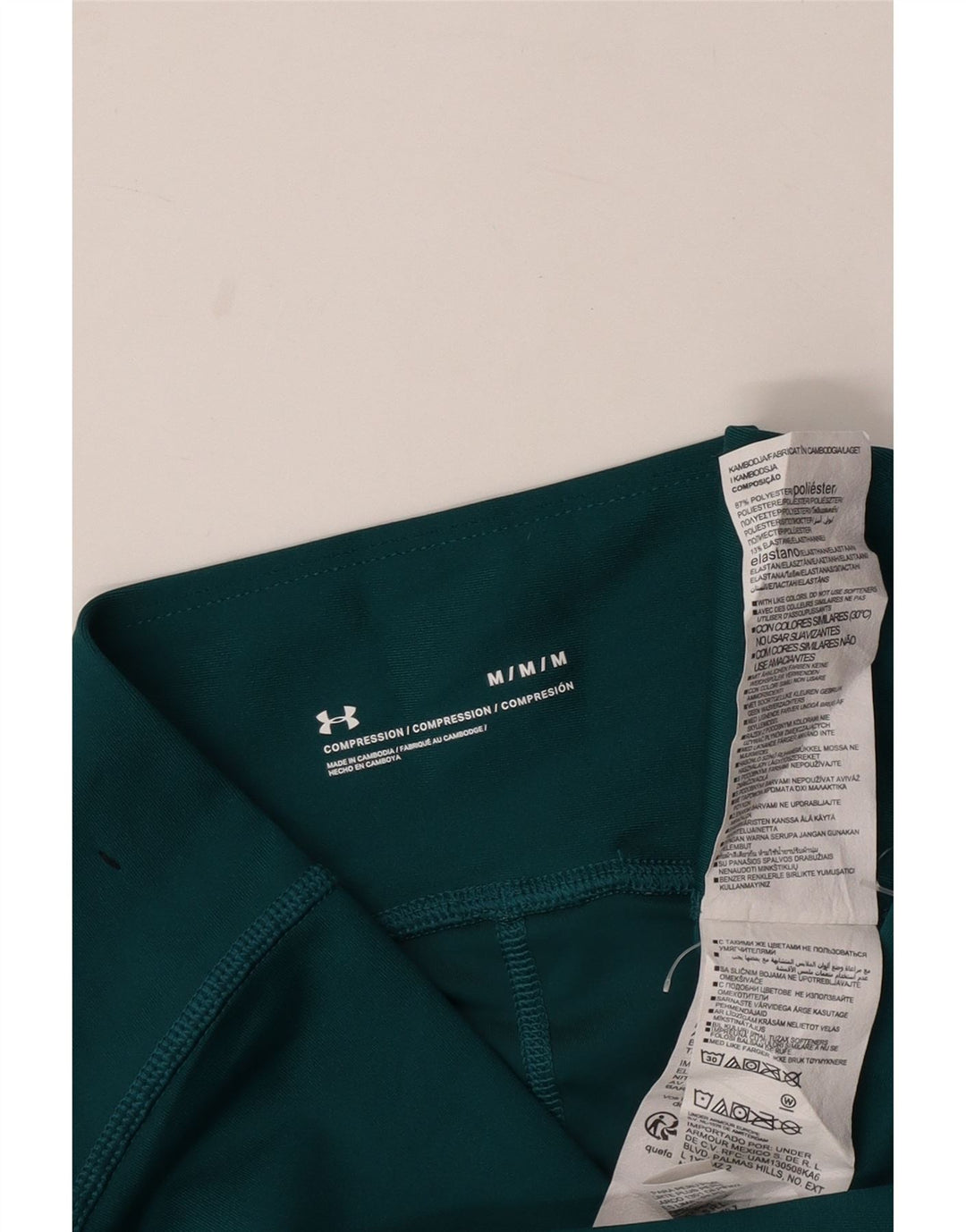 UNDER ARMOUR Leggings Femme UK 42 Polyester Vert Moyen