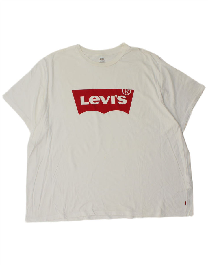 Levi's T-Shirt Graphique Homme 4XL Blanc Coton