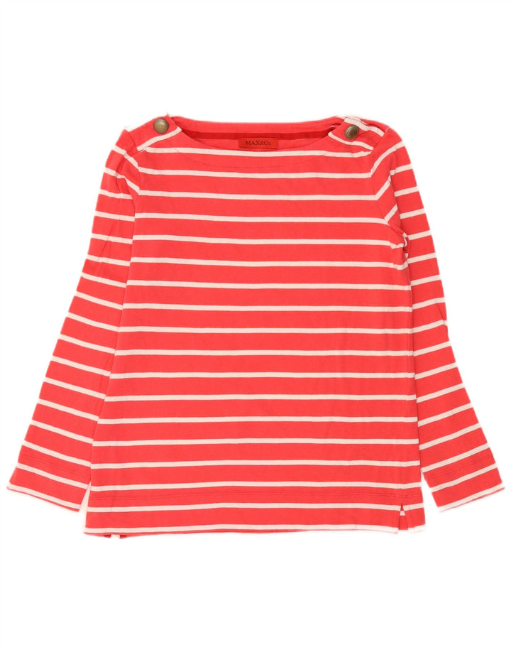 Max & Co. Haut à manches longues pour femme UK 44 Large Rose Rayé