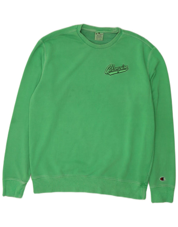 CHAMPION Sweat-Shirt Homme Vert Moyen Coton