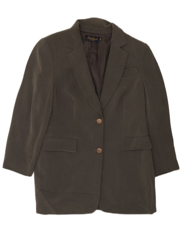 Luisa Spagnoli Veste blazer longue à 2 boutons pour femme IT 48 XL Gris Acétate
