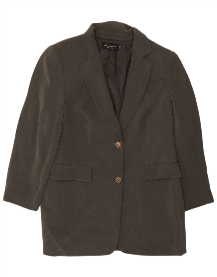 Luisa Spagnoli Veste blazer longue à 2 boutons pour femme IT 48 XL Gris Acétate