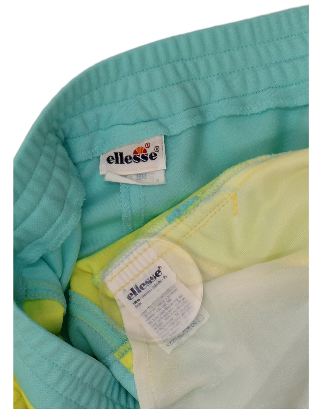 ELLESSE Short décontracté pour femme IT 44 Medium W32 Bleu Colorblock Polyester