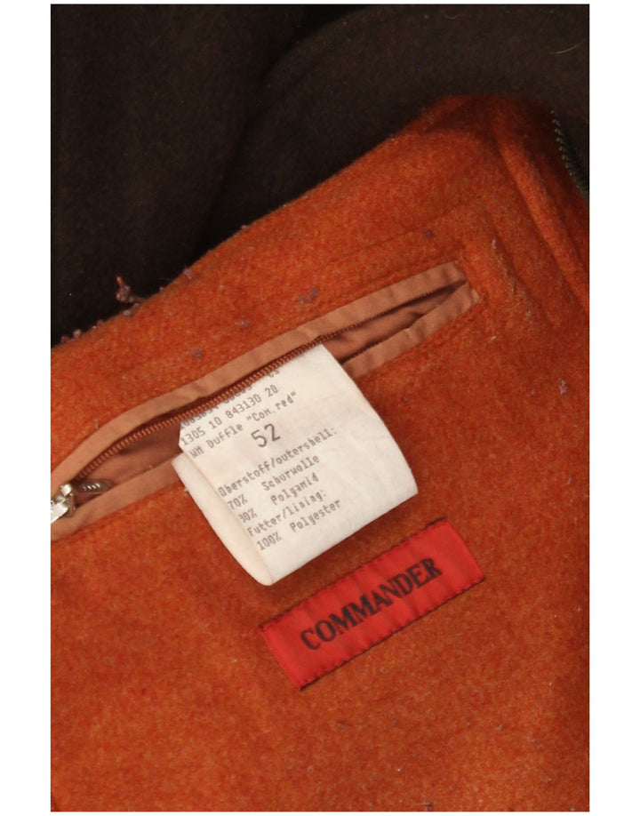 Commander Duffle Coat à capuche pour homme EU 52 XL Marron Laine