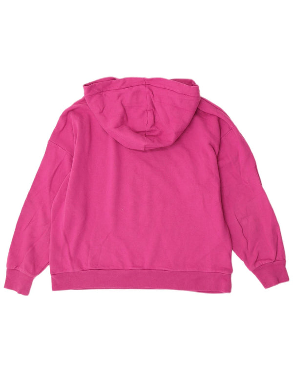 Gap Pull à capuche surdimensionné graphique pour femme UK 14 Coton rose moyen