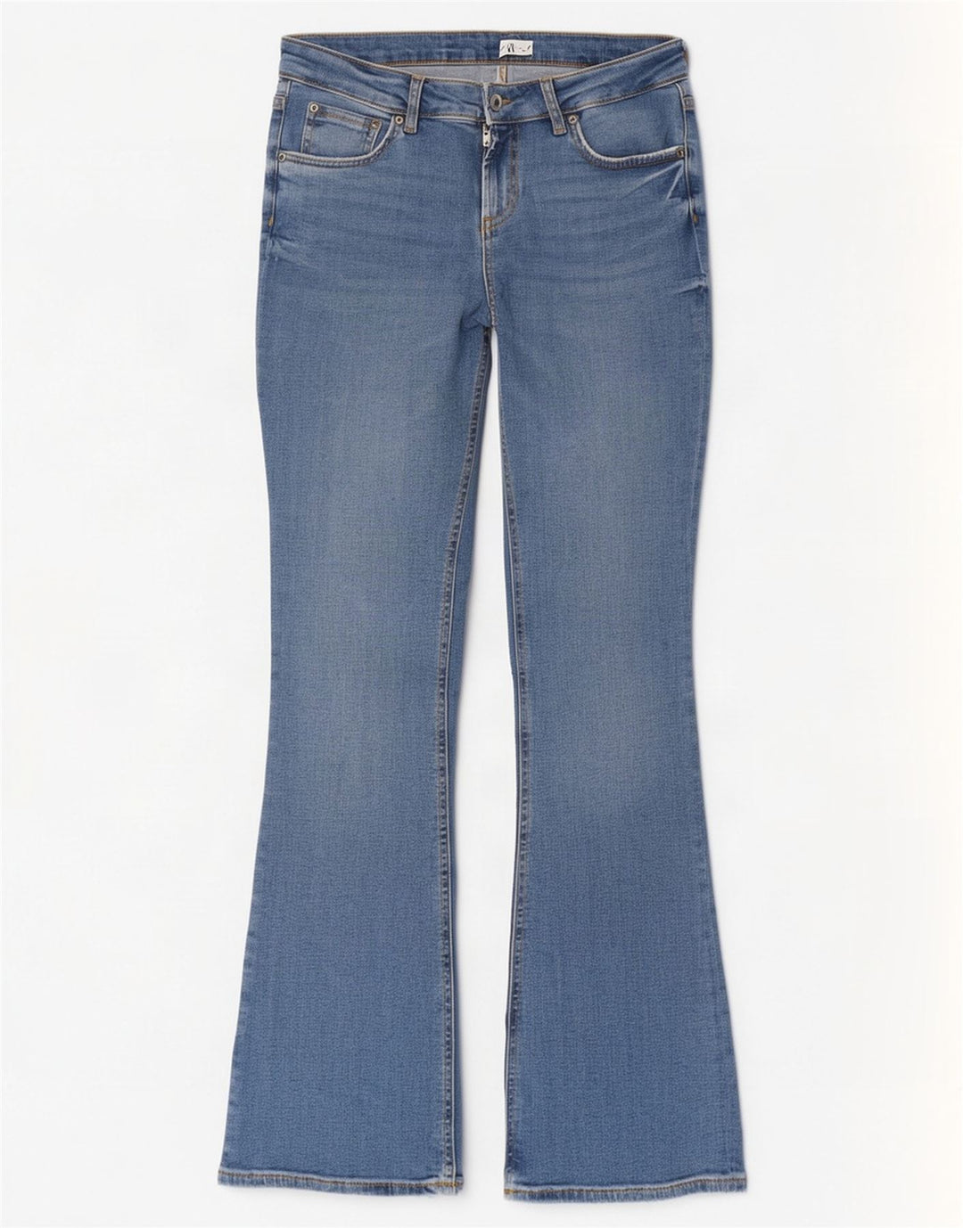 Zara Jean évasé pour femme EU 38 Small W28 L32 Bleu Coton
