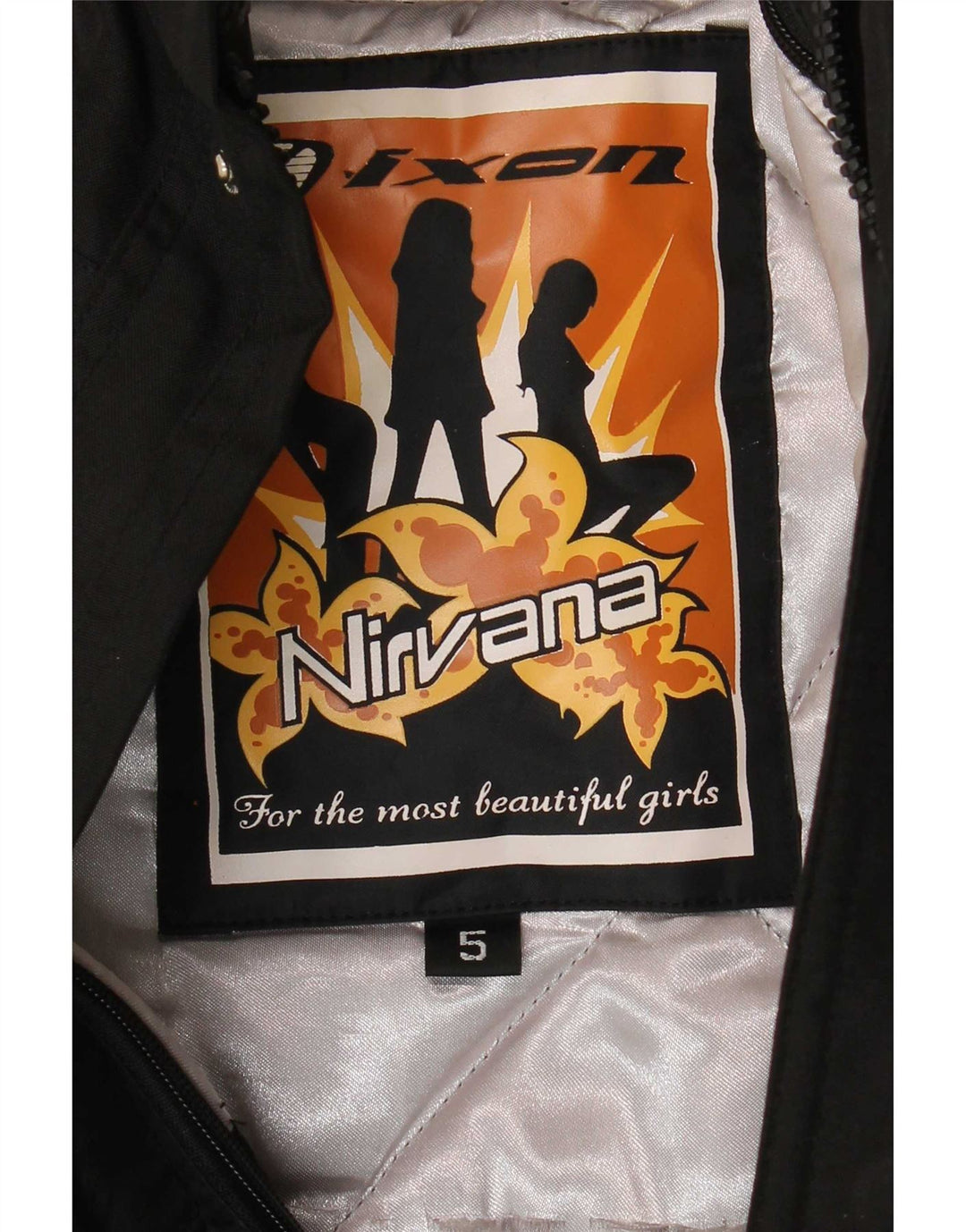 Ixon Womens Nirvana Graphic Racer Jacket UK 10 Small Noir Colorblock