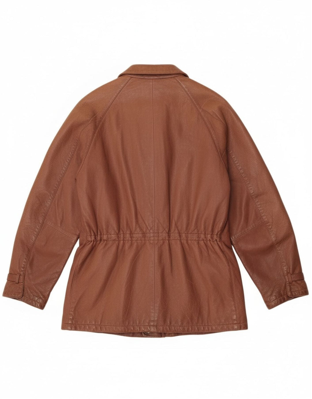 veste en cuir femme vintage IT 52 2XL Marron