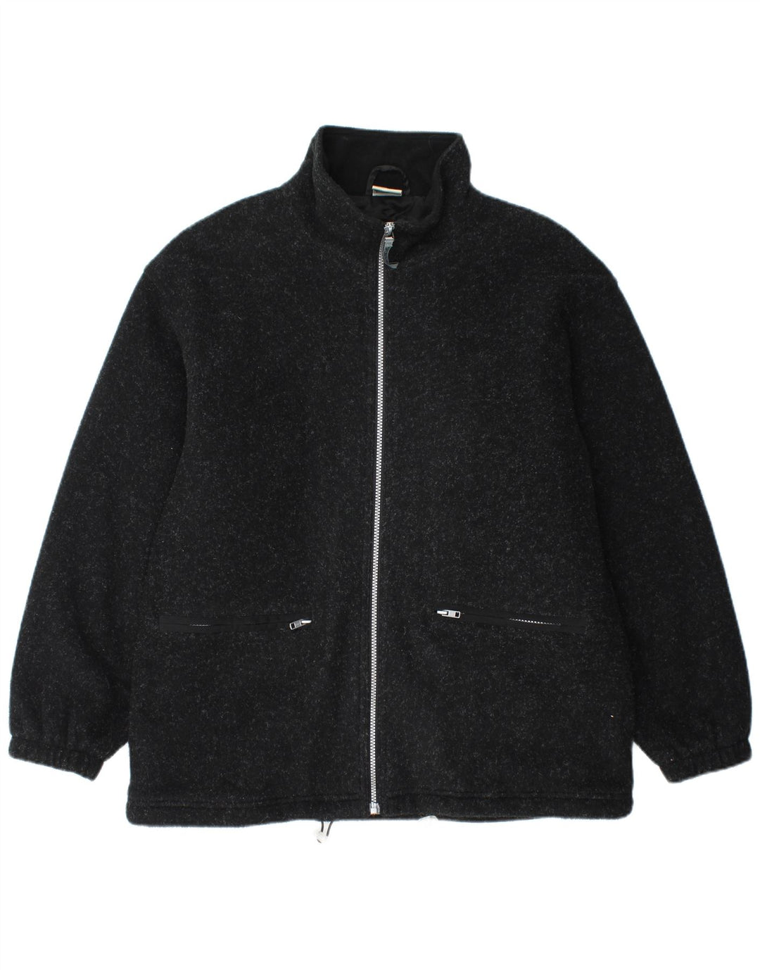 CRANE Veste polaire coupe ample pour homme UK 36 Petit polyester moucheté noir