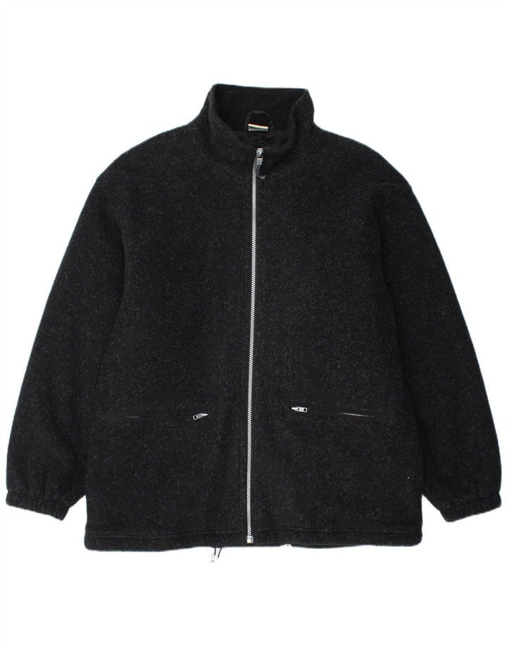 CRANE Veste polaire coupe ample pour homme UK 36 Petit polyester moucheté noir