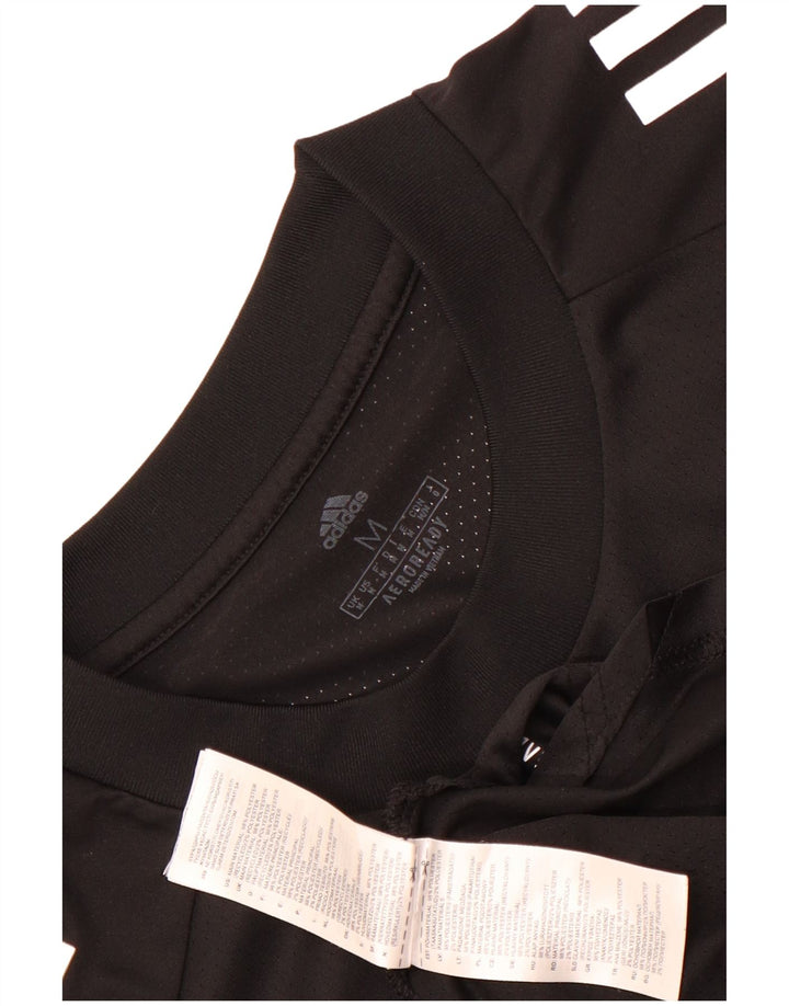 Adidas Hommes Aeroready T-Shirt Top Noir Moyen Polyester