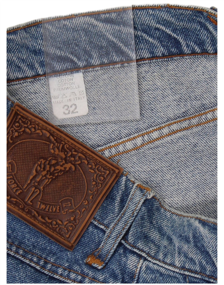 VINTAGE Jupe en jean femme W32 Grand coton bleu