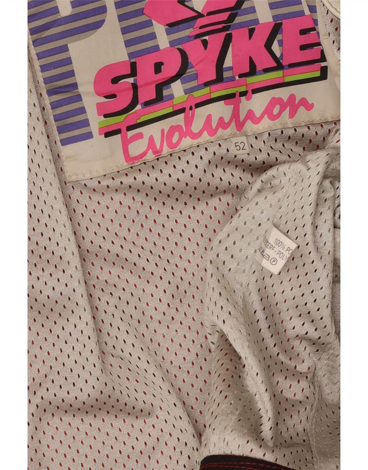SPYKE Womens Evolution Leather Jacket EU 52 Large Red Colourblock