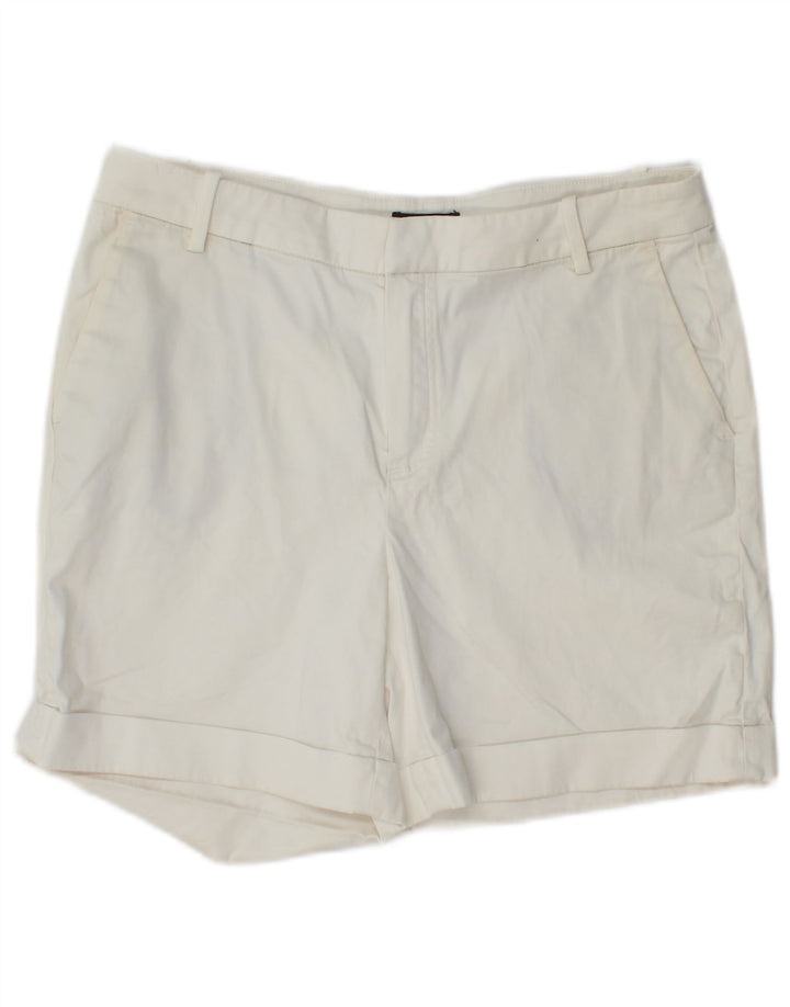 Massimo Dutti Short Chino Femme EU 38 Petit W28 Coton Blanc