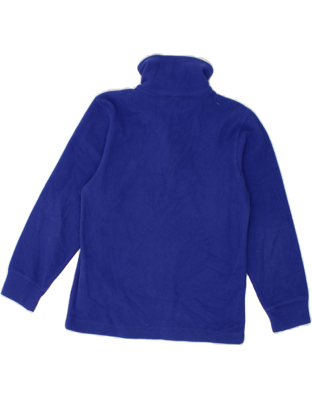 CHAMPION Boys Zip Neck Fleece Jumper 7-8 Years Small Blue Polyester Vintage Champion and Second-Hand Champion from Messina Hembry 