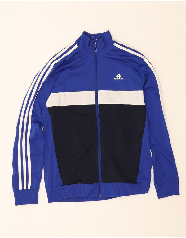 Adidas Veste de Survêtement Garçon 13-14 Ans Bleu Colorblock Polyester