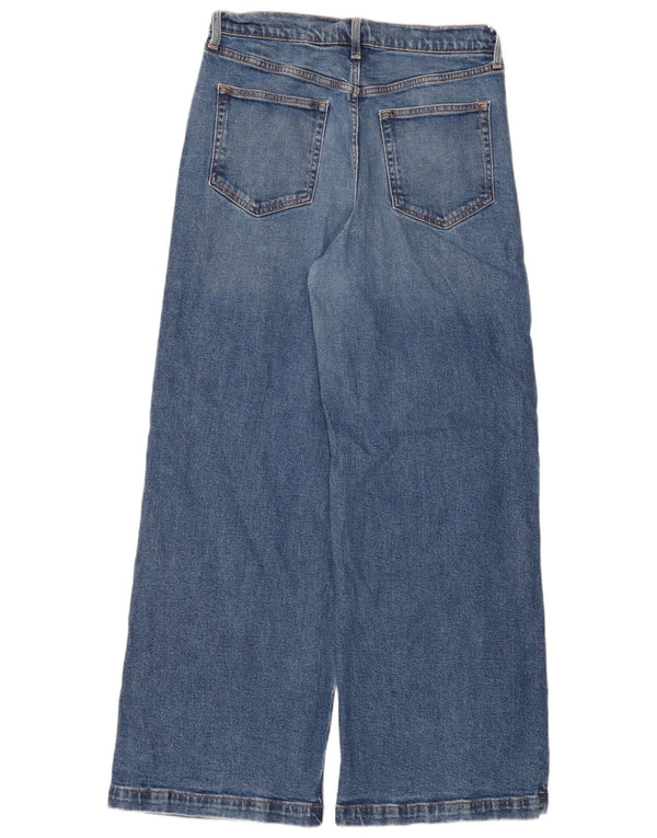 Gap Womens Stride High Rise Wide Leg Jeans US 10 Large W30 L31 Bleu Coton