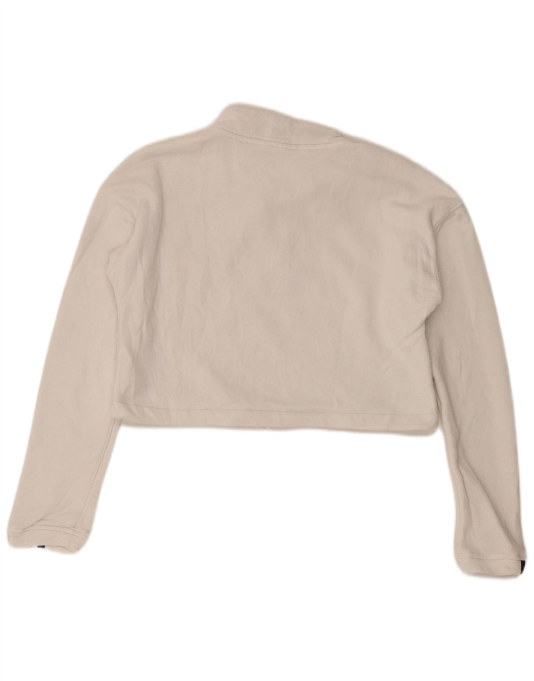 Adidas Sweat-shirt surdimensionné à col zippé pour femme UK 8 Petit Blanc