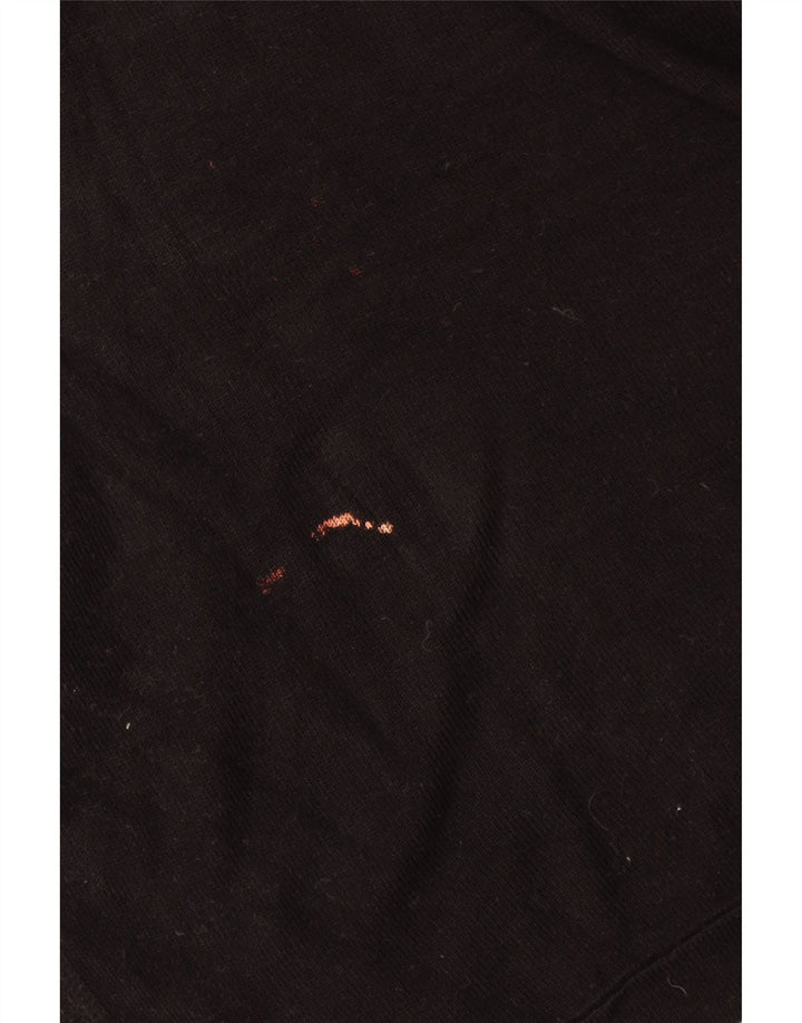 Zara Pull à manches courtes et col boutonné pour homme, grand noir