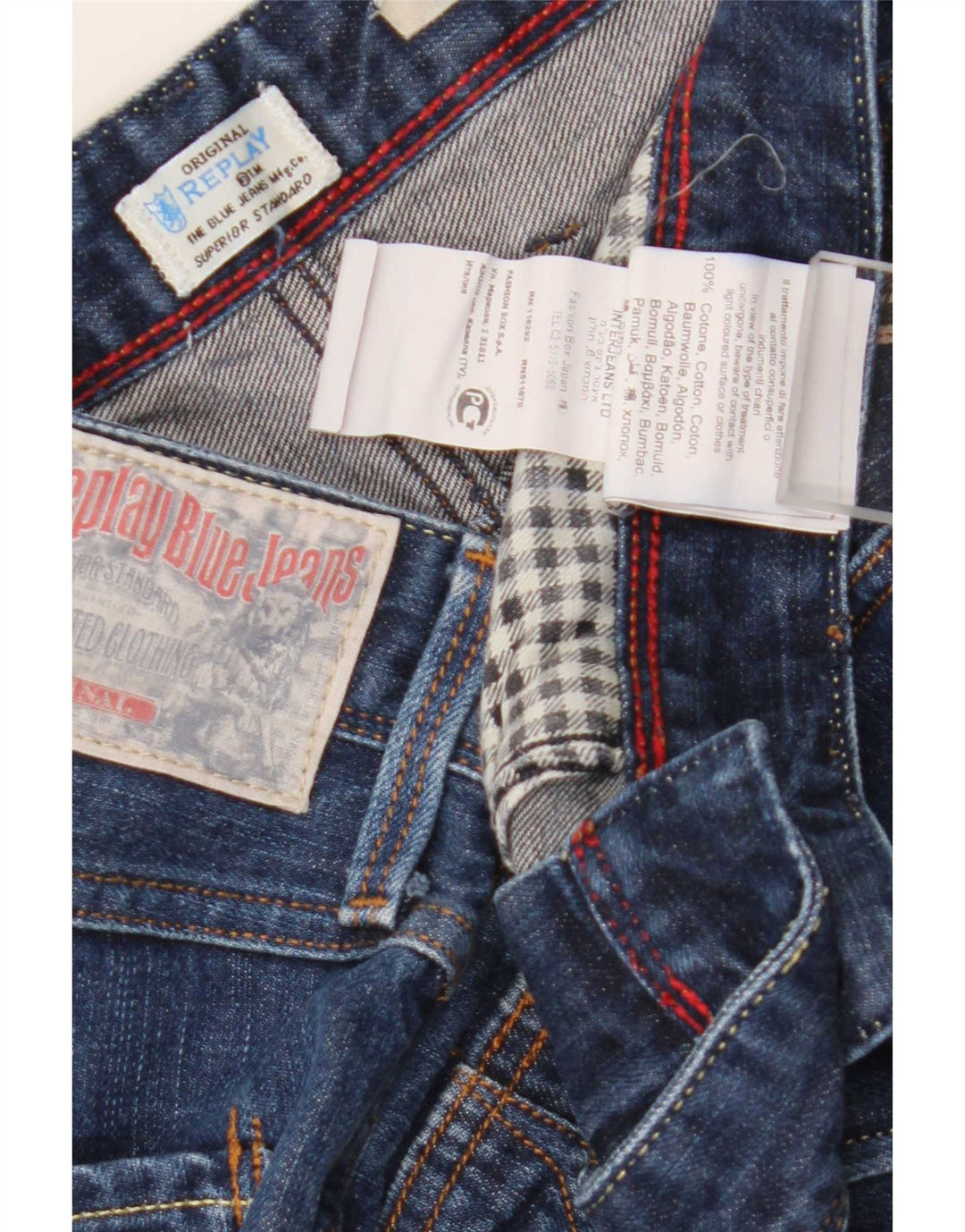 Replay Jean Slim Homme W32 L32 Bleu Coton