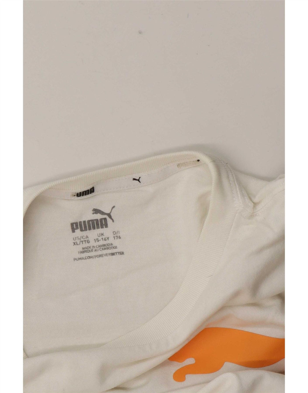 Puma T-Shirt Graphique Garçon 15-16 ans Blanc