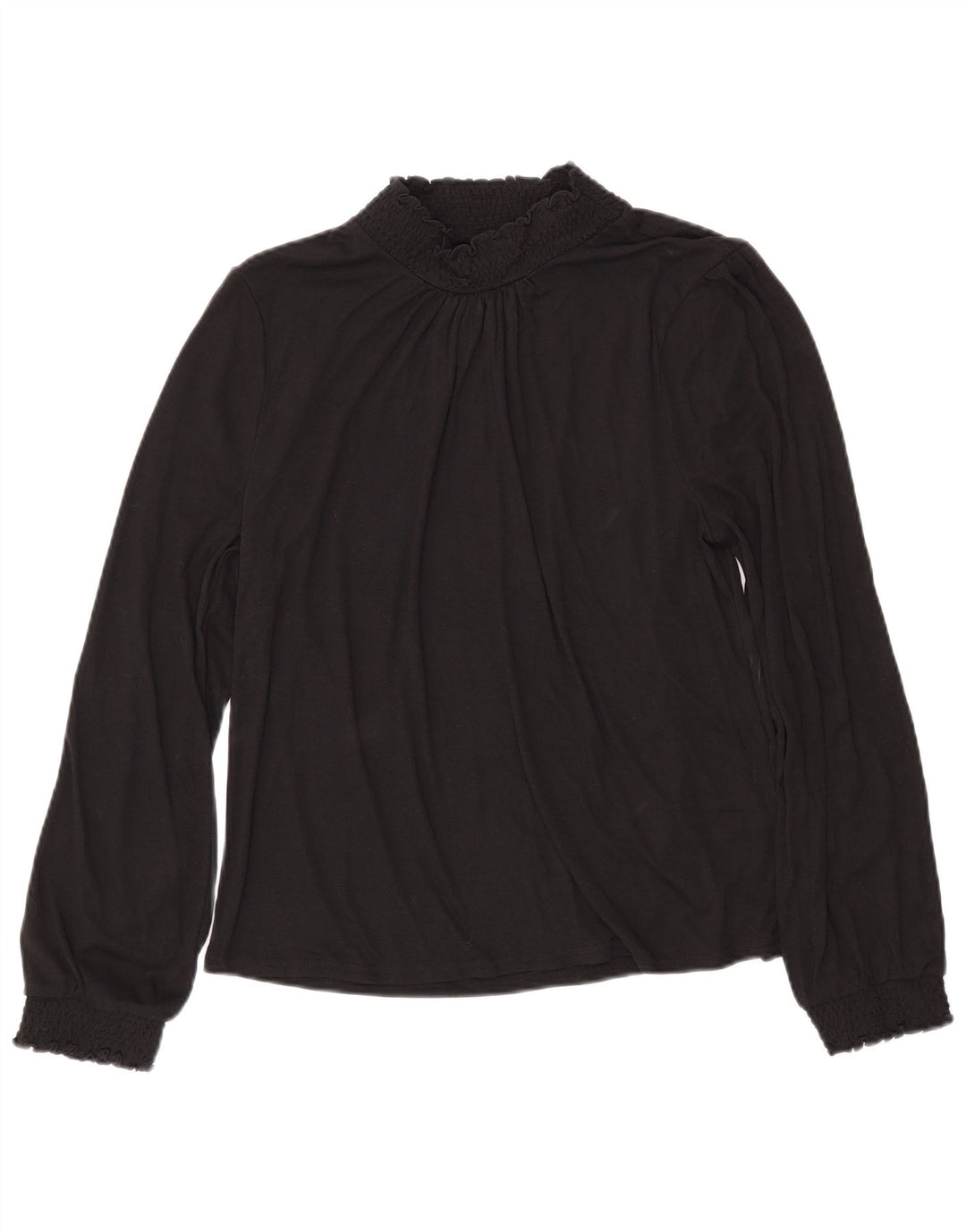 J. CREW Chemisier à manches longues pour femme UK 16 Large Noir Polyester