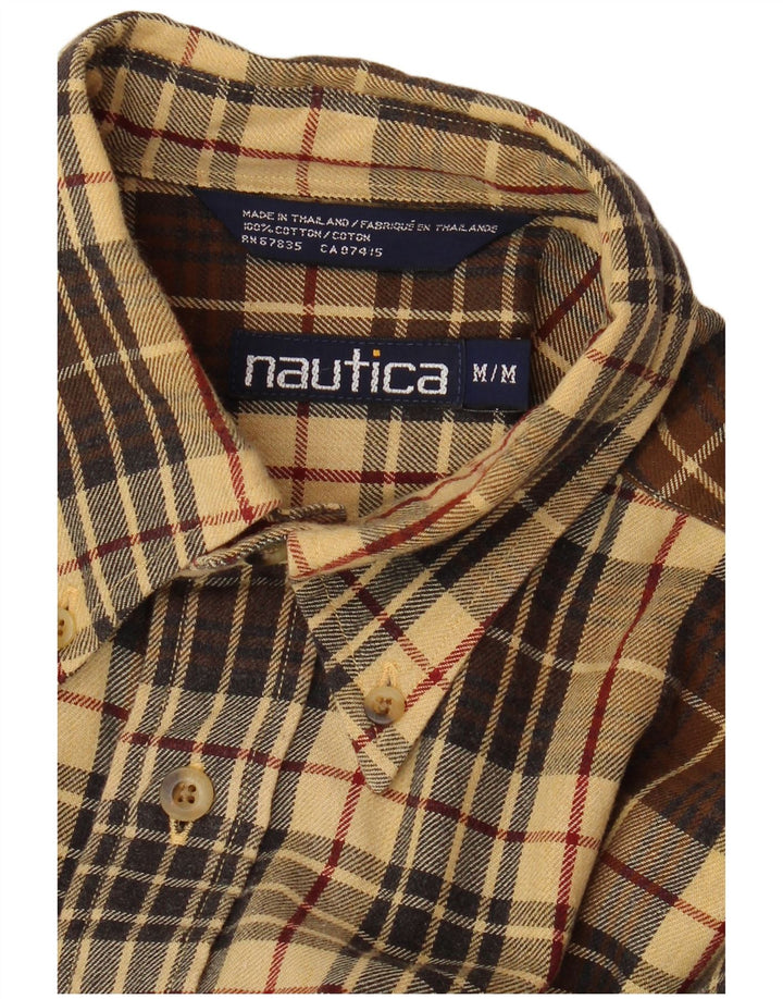 NAUTICA Chemise en flanelle pour homme en coton à carreaux marron moyen