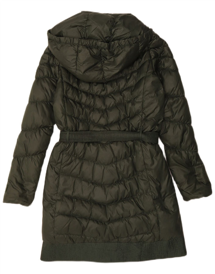 Liu Jo Veste matelassée à capuche pour femme IT 40 Small Vert Polyamide