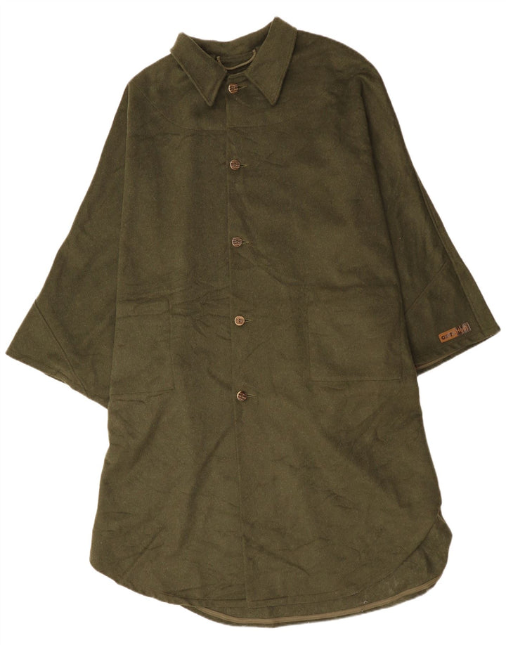 Manteau Poncho Vintage Homme Taille Unique Vert