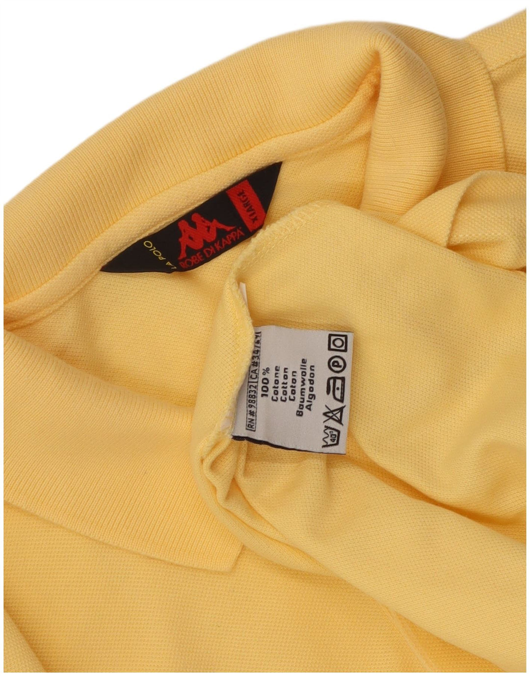 Kappa Polo Homme XL Jaune Coton