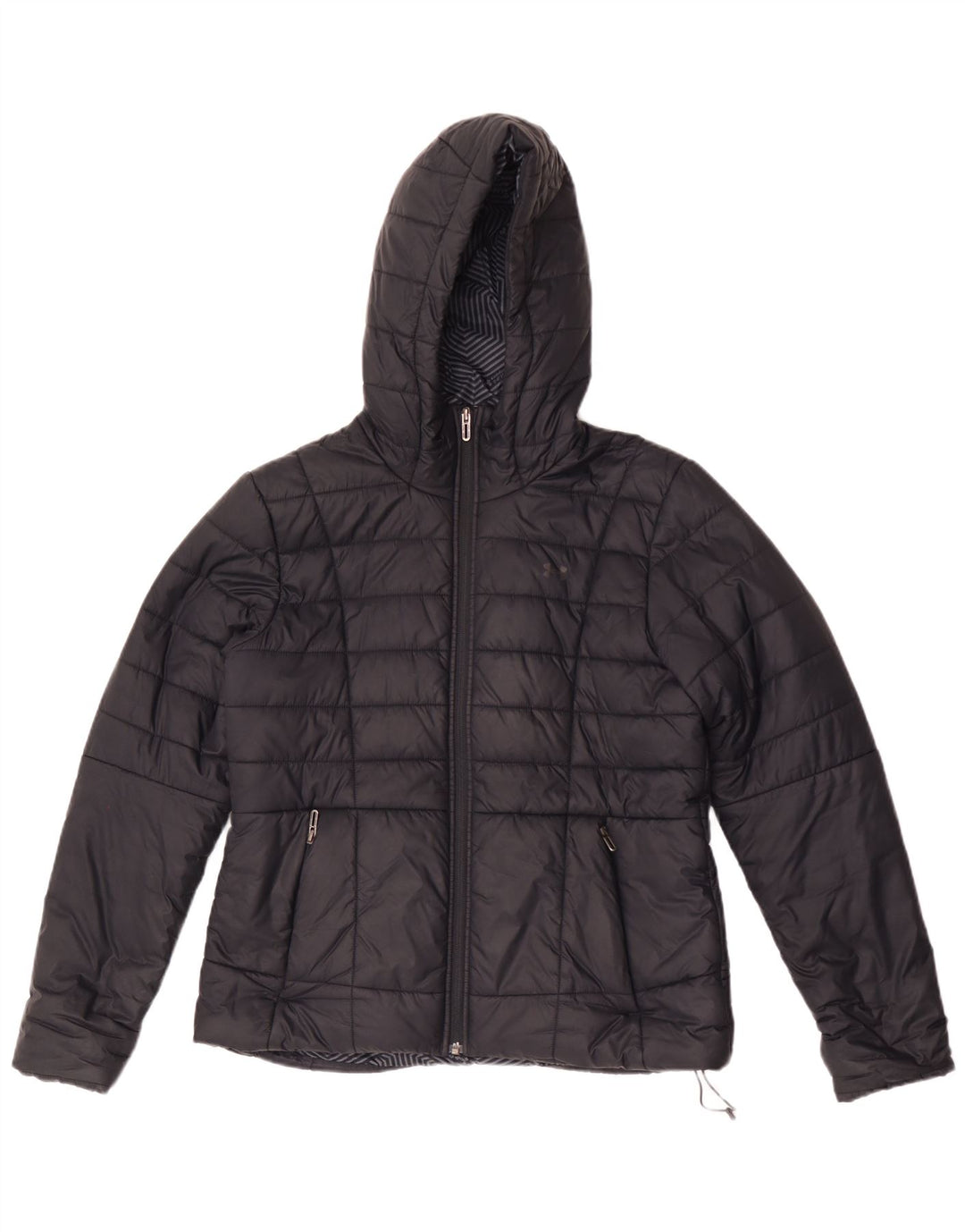 Under Armour Veste matelassée à capuche Cold Gear pour femme UK 14 Noir moyen