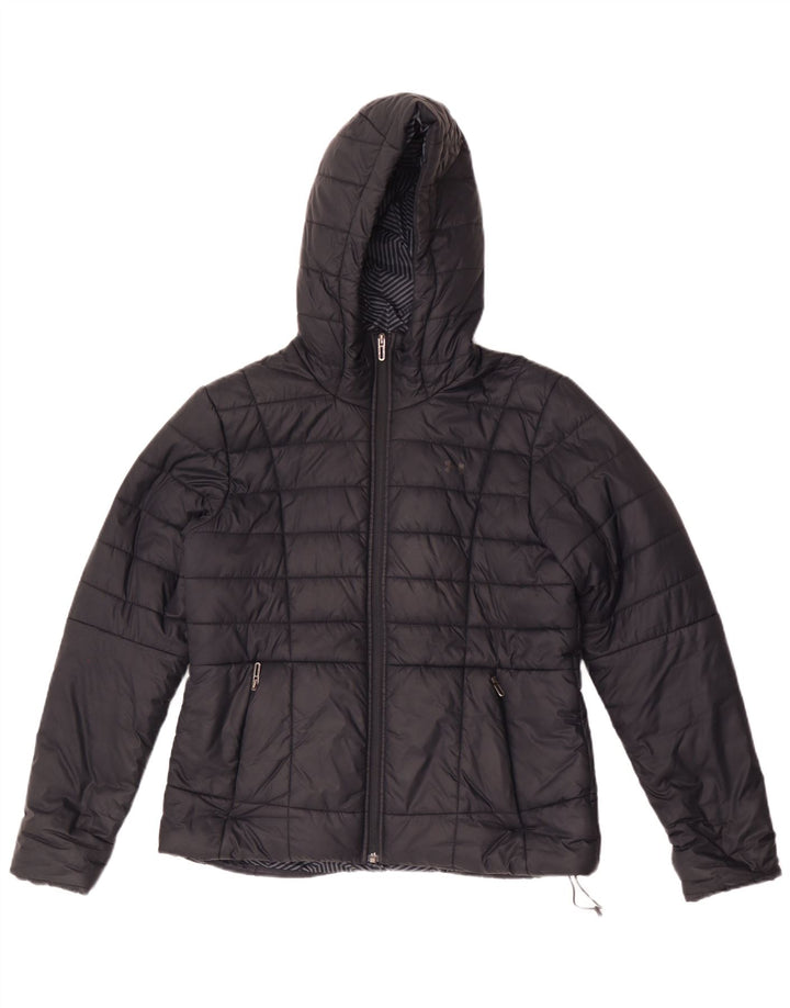 Under Armour Veste matelassée à capuche Cold Gear pour femme UK 14 Noir moyen