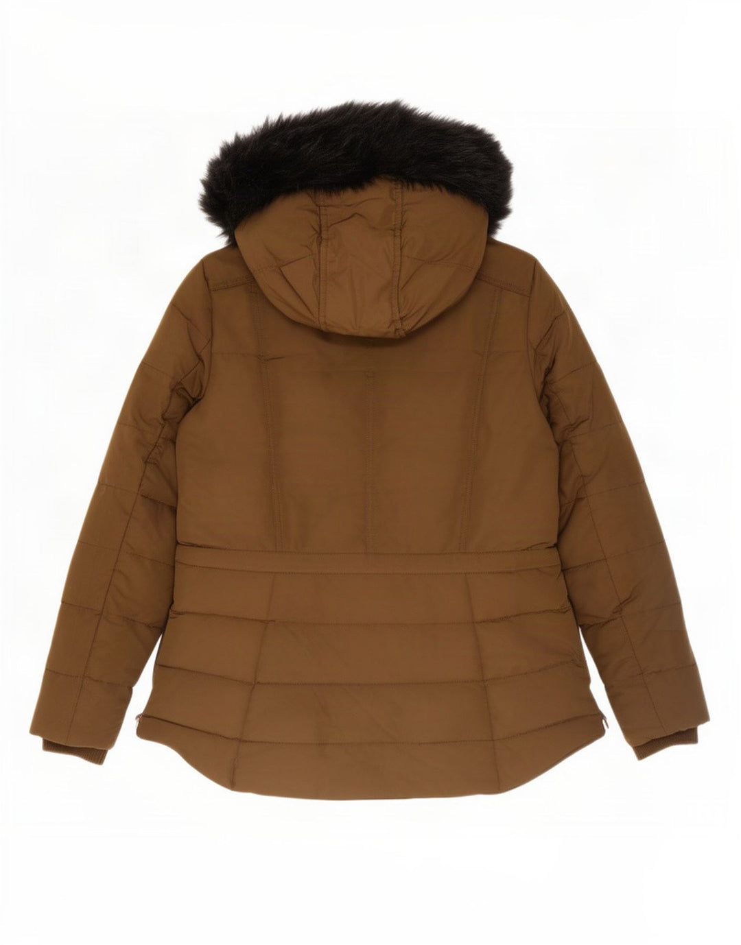 Zara Veste matelassée à capuche pour femme UK 14 Large Kaki