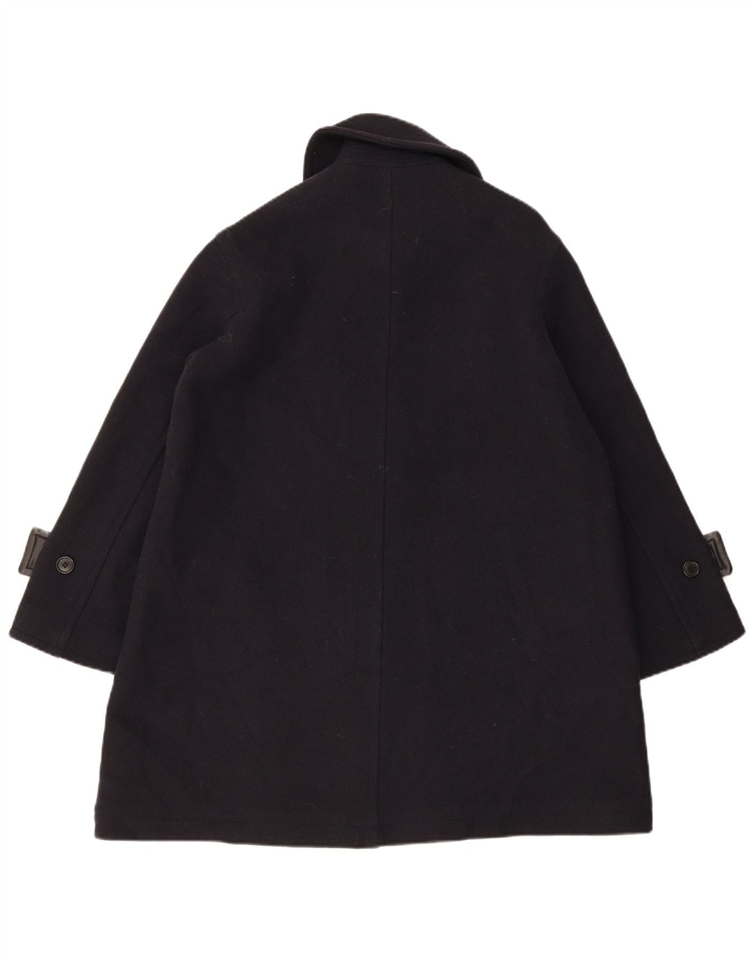 Zara Femme Manteau Oversize UK 10 Petite Laine Bleu Marine