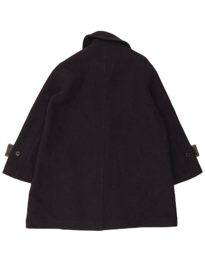 Zara Femme Manteau Oversize UK 10 Petite Laine Bleu Marine