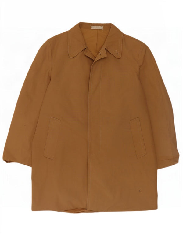 vintage Mens Overcoat UK 40 Grand Coton Beige