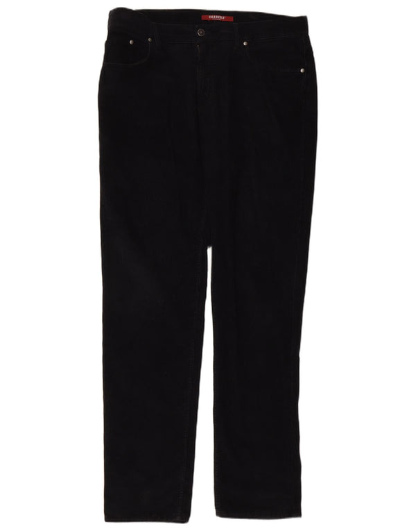 Carrera Pantalon droit en velours côtelé pour homme W36 L34 Bleu marine Coton