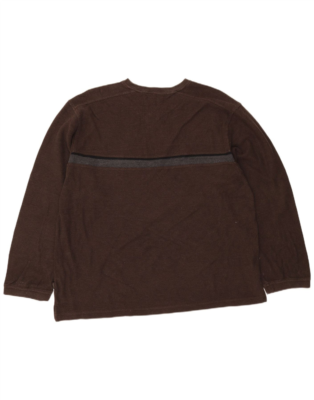IZOD Haut Homme Manches Longues 2XL Marron Colorblock Coton
