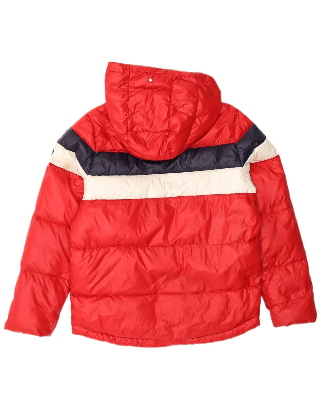 CANADIENS Veste matelassée à capuche pour femme UK 14 Rouge moyen Colourblock